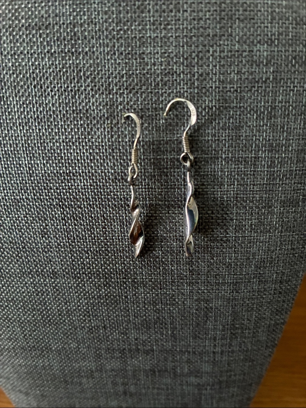 Silver Twisted Drop Earrings - Women's Jewelry